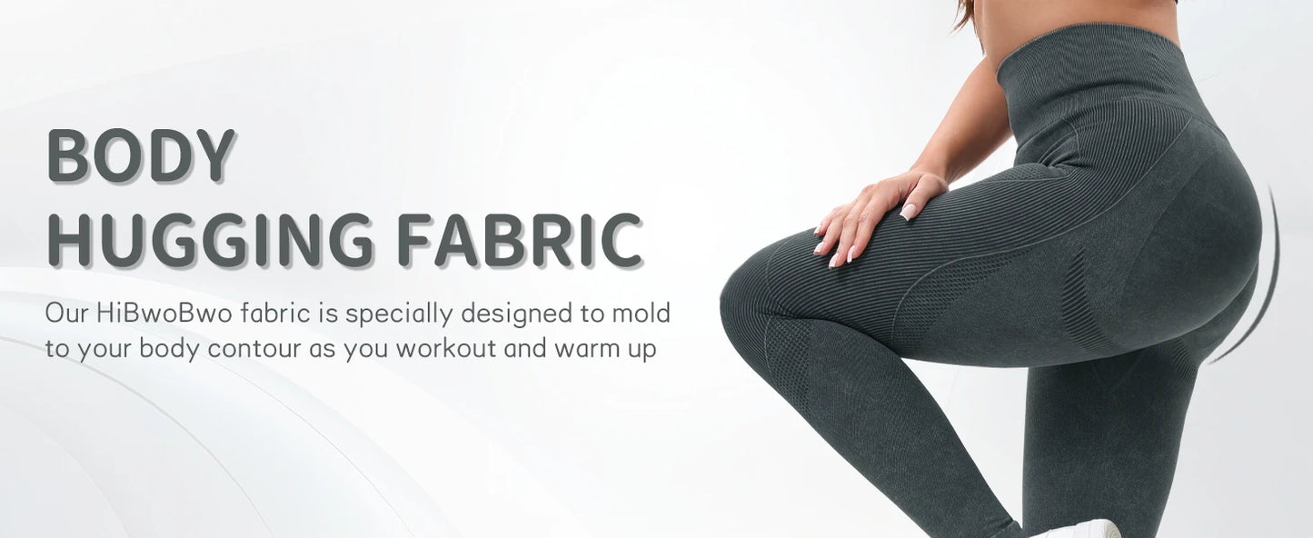 2-Pack Women’s High Waist Butt Lifting Seamless Yoga Leggings