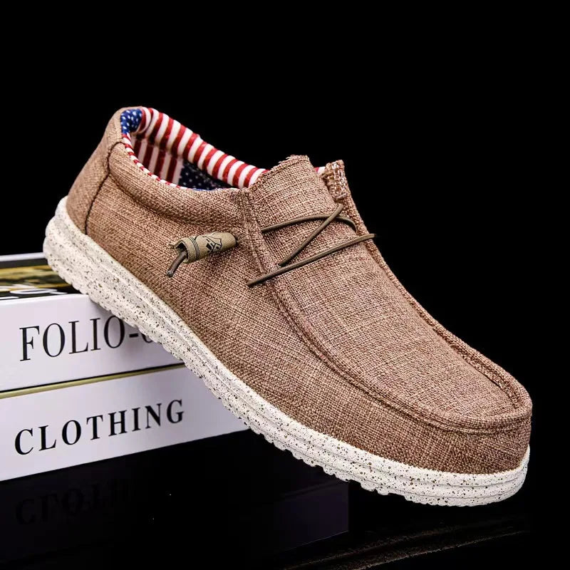 Men's Casual Shoes Lightweight Loafers Soft man Canvas Shoes Vulcanized Shoes for men Driving Flat Shoe Slip-on Outdoor Sneakers