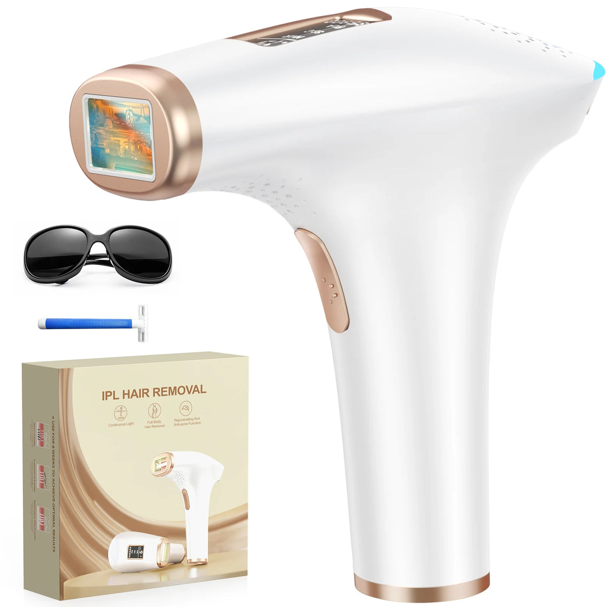 3-in-1 IPL Epilator, 5cm² Flash Window, 17.6J