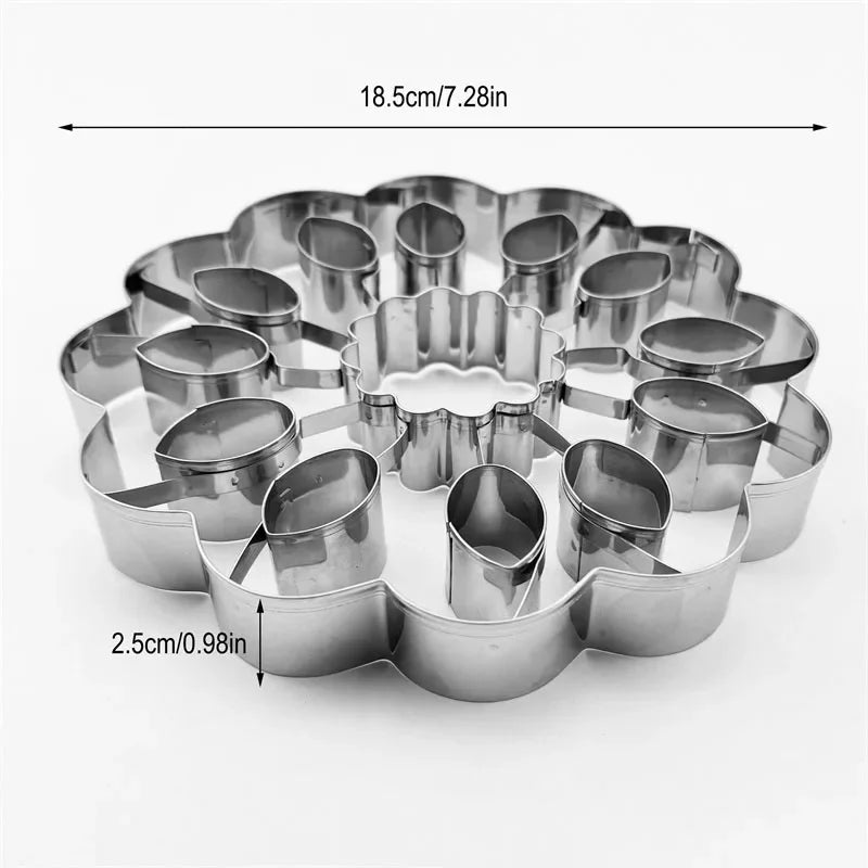 Stainless Steel Sunflower Shape Pie Crust Cutter Large Size High Quality Pasty Molds Cookie Biscuit Stamp Cake Decorating Tools