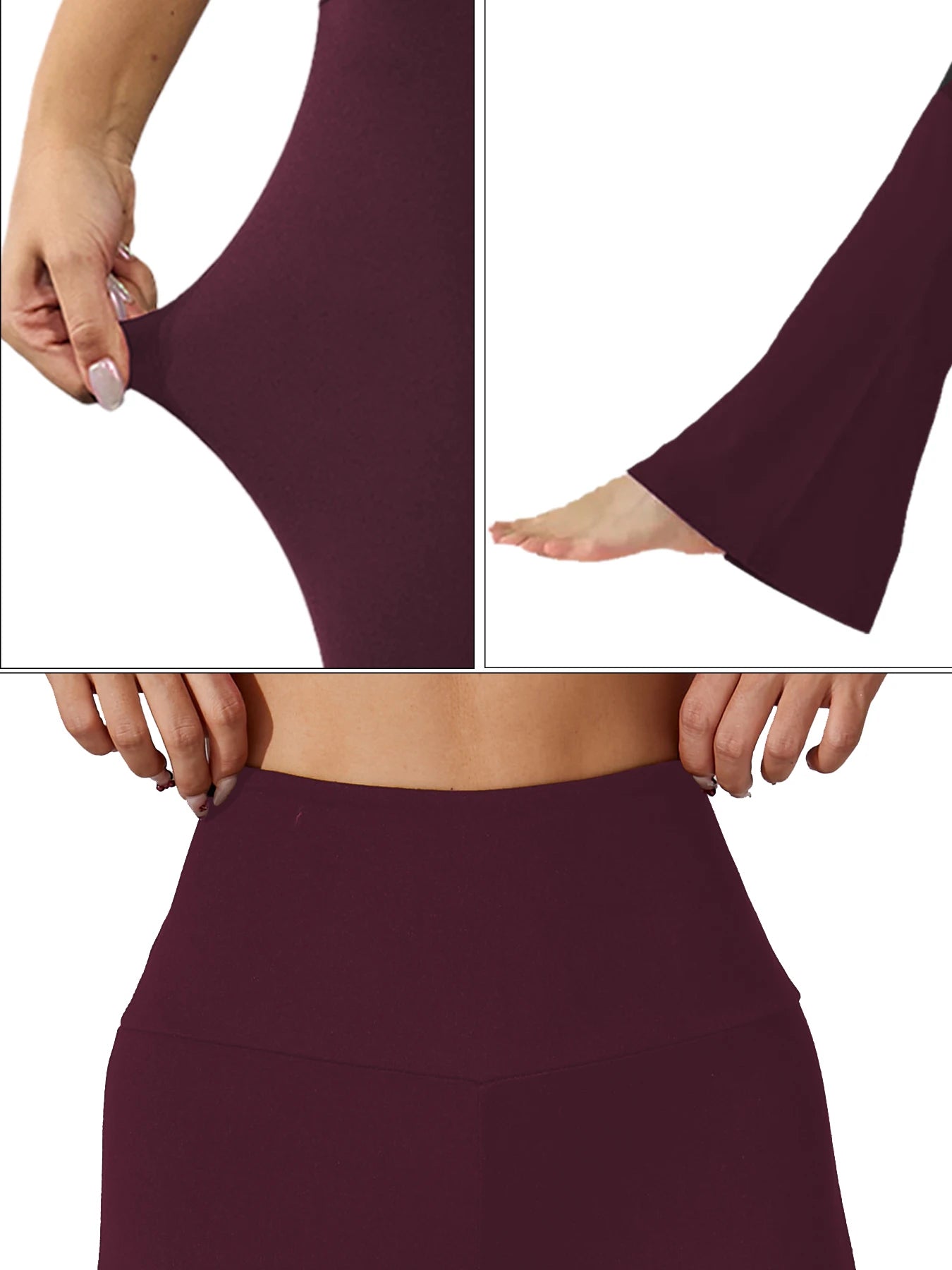 Women's Super Soft Flare Pants — High Waisted Tummy Control Yoga Bell Bottoms