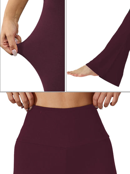 Women's Super Soft Flare Pants — High Waisted Tummy Control Yoga Bell Bottoms
