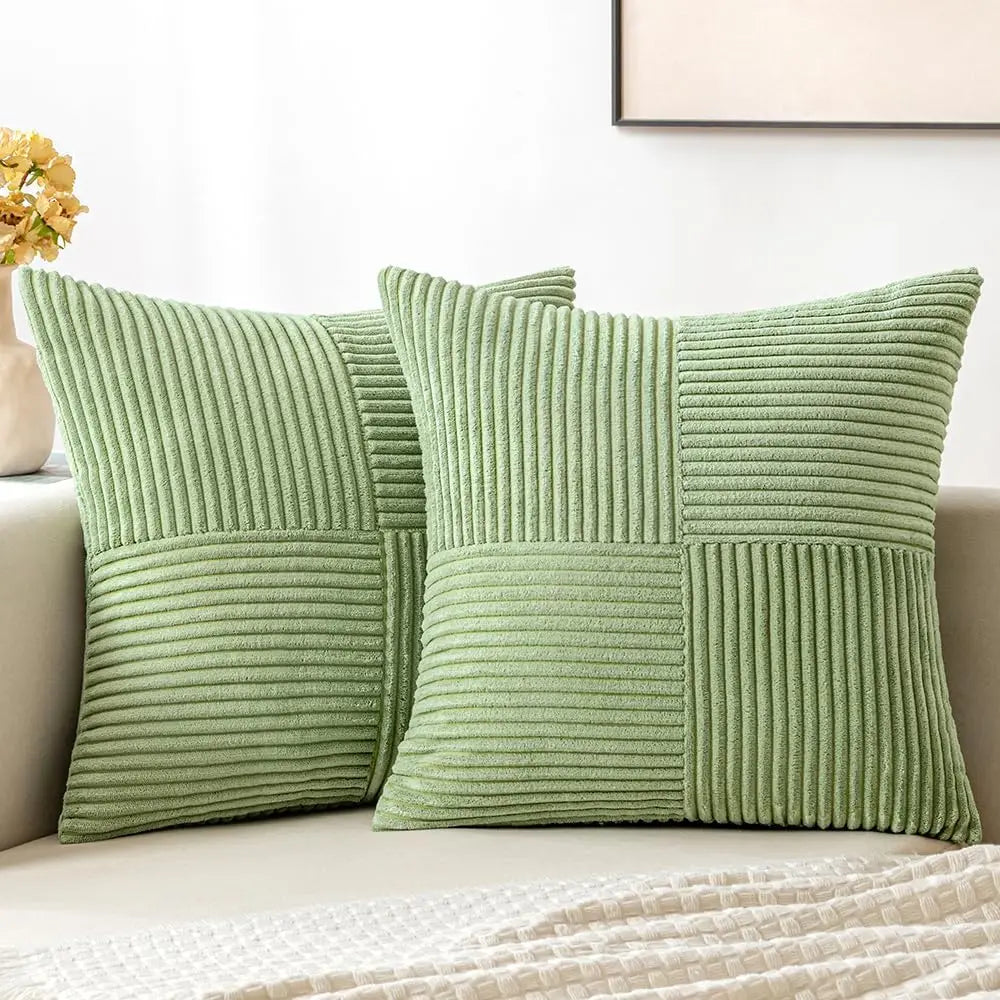 Neutral Corduroy Decorative Cushion Cover