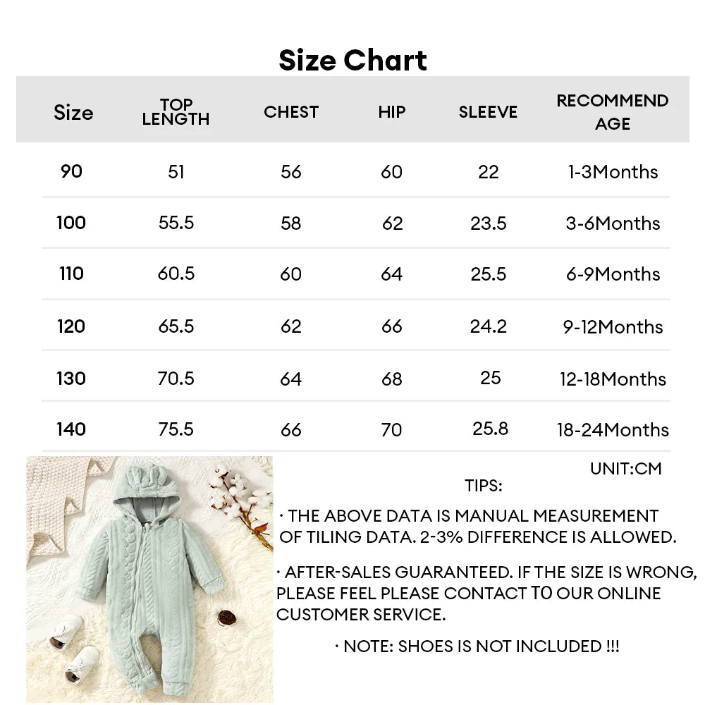 Plaid Hooded Plush Jumpsuit, Winter Warm Romper