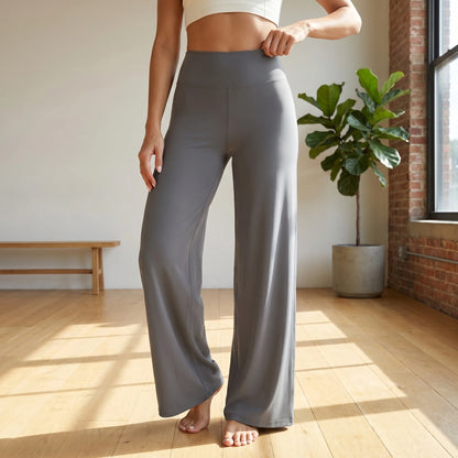 Women’s High Waist Wide Leg Yoga Pants — Tummy Control Flare Leggings