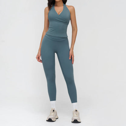 Women’s 2-Piece Yoga Tracksuit — High Waist Leggings & Sports Top