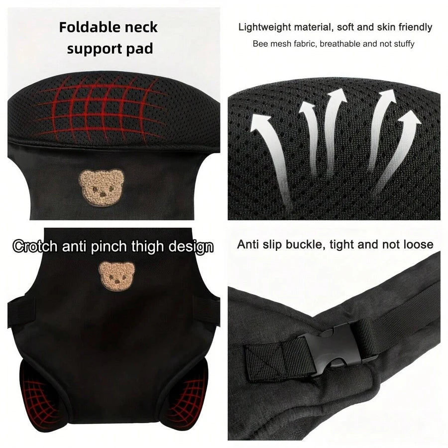 Ergonomic 4-in-1 Baby Carrier, Adjustable Straps
