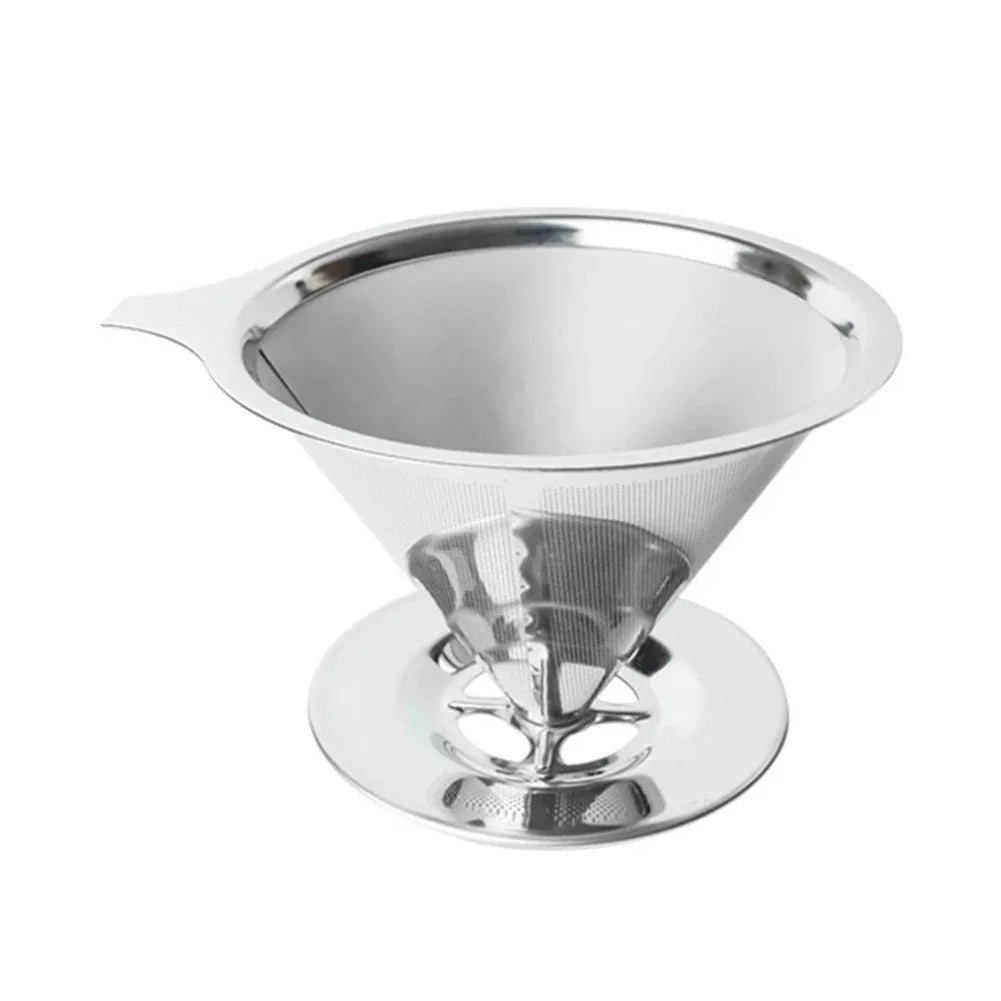 Reusable Stainless Steel Coffee Filter | Double Layer Tea Strainer Coffee Making Tool