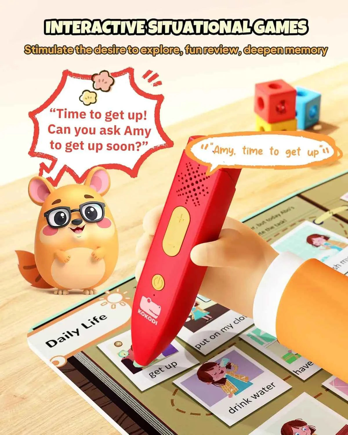 Talking Pen Books Sets, Interactive Audio Sound Books Kids Learning Electronic Toys for Boys Girls, Autism Sensory Games