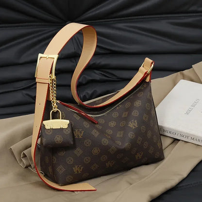 Beige Printed Commuter Tote, Large Capacity
