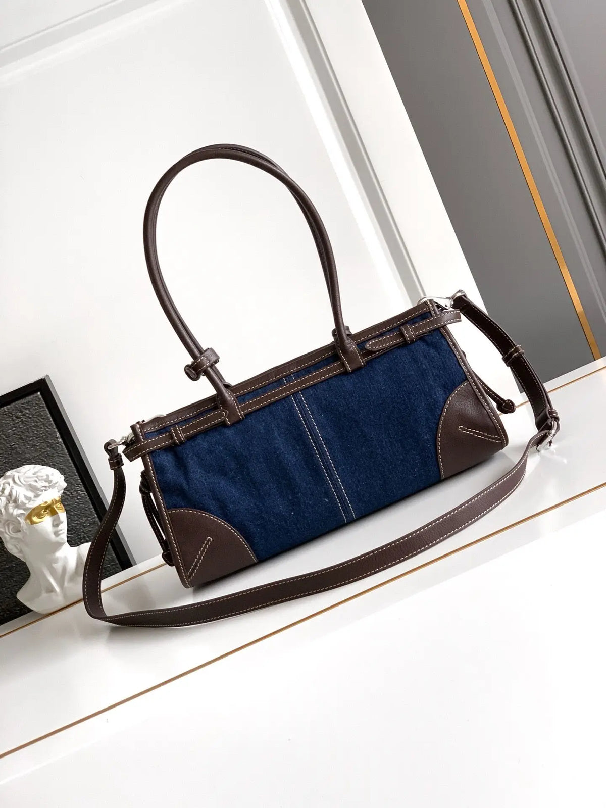 PU Leather Satchel Purse, Multi-Layer Compartments