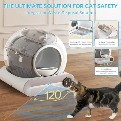Automatic Self-Cleaning Cat Litter Box — APP Control, UV Sterilization & Deodorization