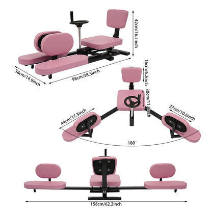 Adjustable Split Machine Heavy Duty Leg Stretcher with Wheels & Cushion for Dance Yoga Home Gym
