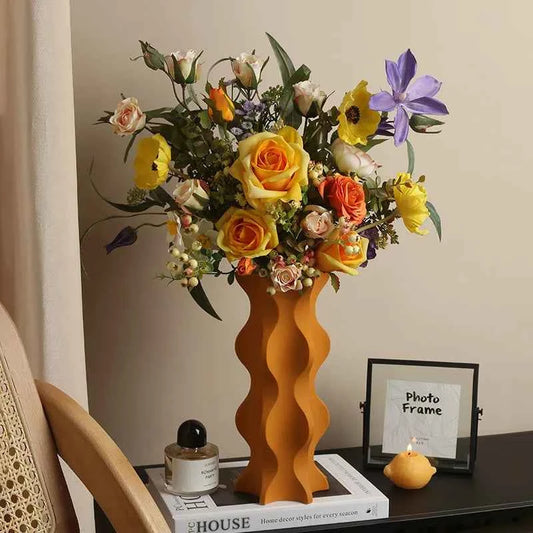 Ceramic Vase Creative  Dried Flower Arrangement Flower Arrangement Living Room Decoration Flower Vessel