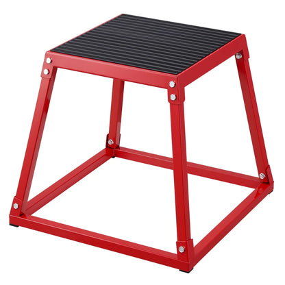 18 Inch Steel Plyometric Jump Box | Anti-Slip Step Up Box for Home Gym Training