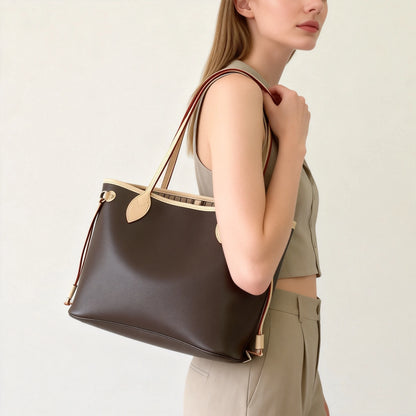 Soft-Texture Genuine Leather Chain Strap Handbag