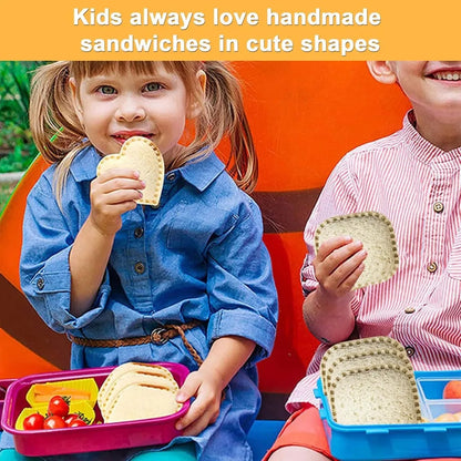 Stainless Steel Sandwich Cutter & Bread Mold Set – Fun DIY Shapes for Lunch Boxes