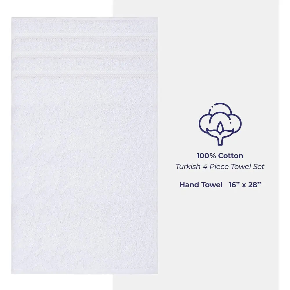 Luxury 4-Piece Cotton Hand Towel Set: Absorbent, Quick-Dry, Oeko-Tex
