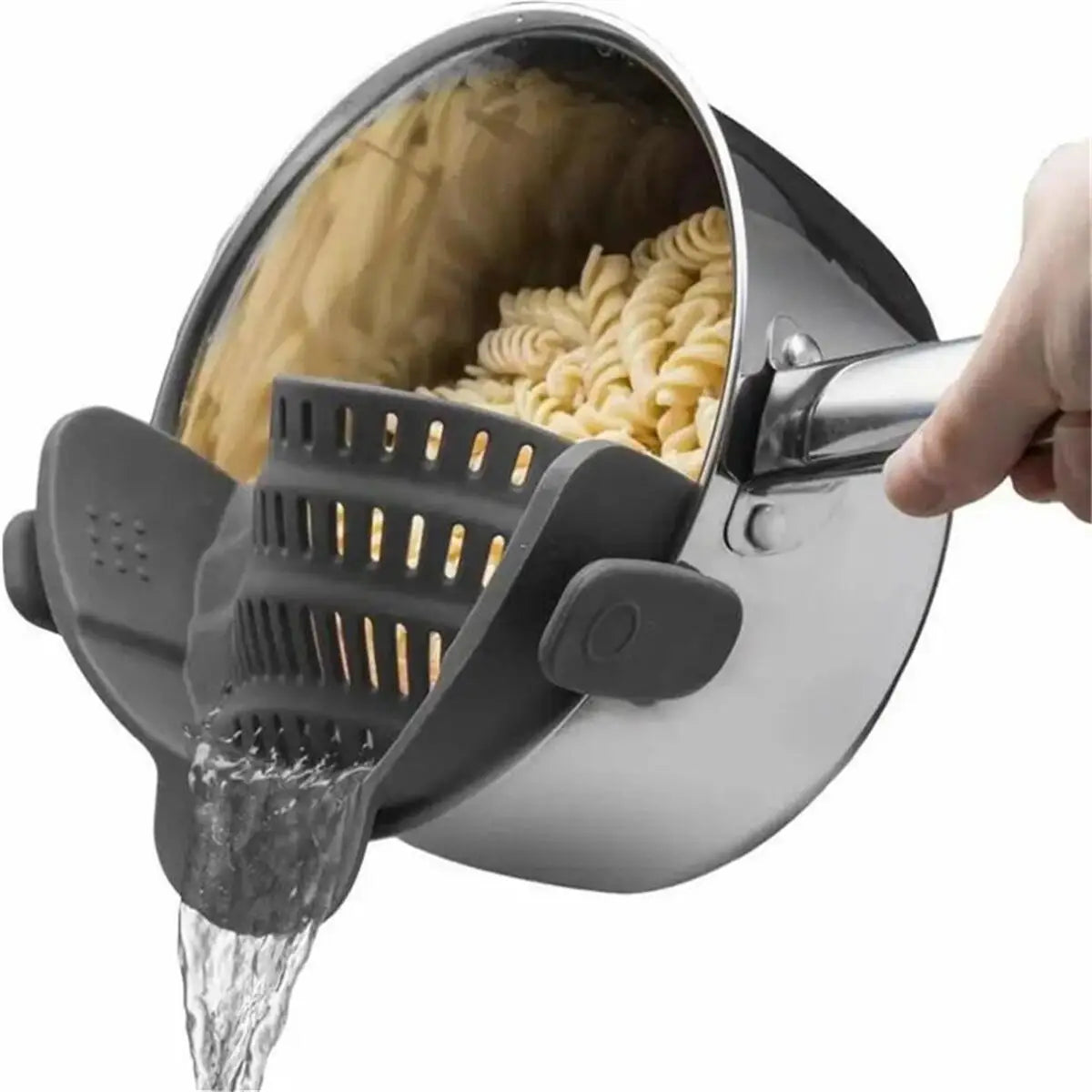 Adjustable Clip-On Pot Strainer – Universal Drain Strainer for Pots, Pans & Bowls