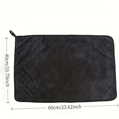 Oversized Dark Gray Microfiber Car Wash Cloth