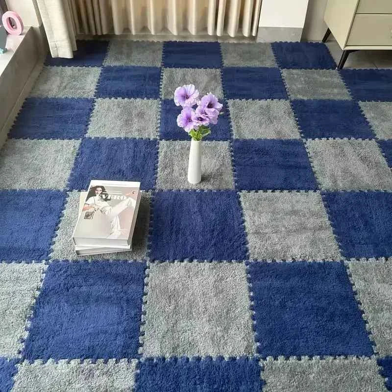 30*30CM Soft Plush Kids Carpet Baby Play Mat 10PCS Puzzle Carpet Warm Playmat Interlocking Exercise Tiles Foam Children's Mat
