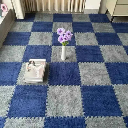 30*30CM Soft Plush Kids Carpet Baby Play Mat 10PCS Puzzle Carpet Warm Playmat Interlocking Exercise Tiles Foam Children's Mat