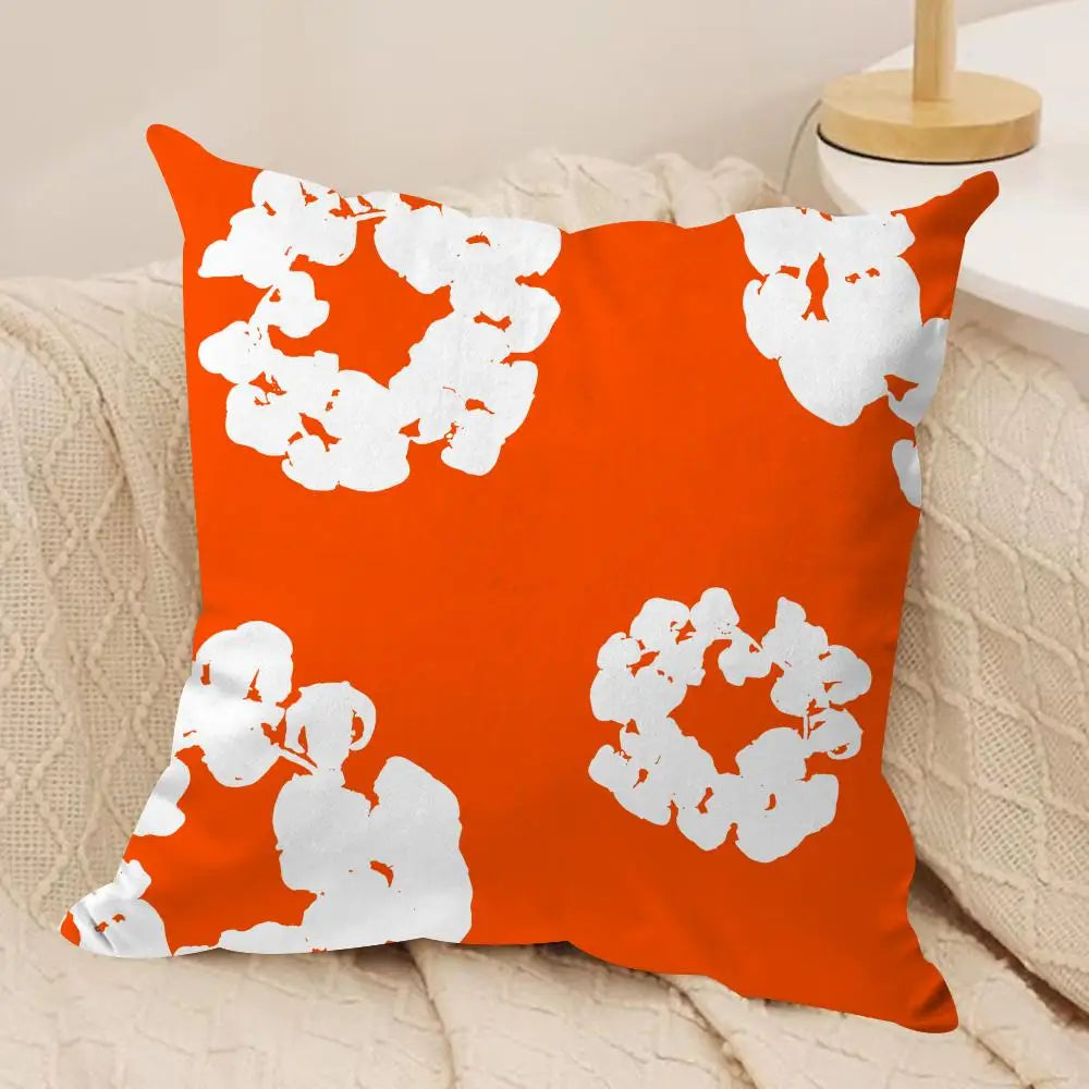 Denim Tear Print Double-Sided Plush Cushion Cover