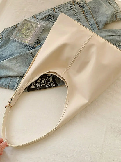 Large Capacity Solid Color Shoulder & Tote Bag