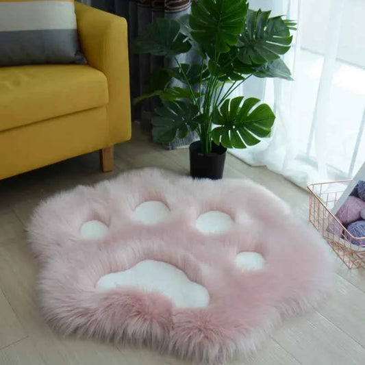 Lovely Cat Paw Pattern Soft Plush Carpet Home  Rugs and Carpets for Home Living Room