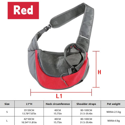 Breathable Mesh Dog Sling Carrier Backpack
