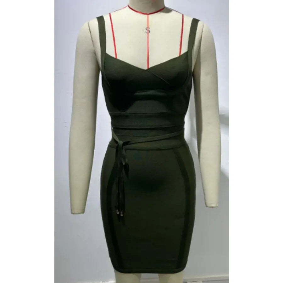 Women's Sexy Bandage Suspender Dress — Waist-Cinching Hip Dress