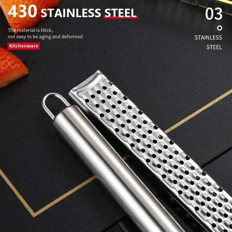 Stainless Steel Long Handle Cheese Grater Cheese Scrubber Lemon Chocolate Scraping Tool Home Kitchen Accessories