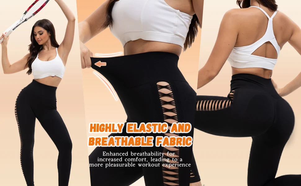 2-Pack Women’s High Waist Butt Lifting Seamless Yoga Leggings