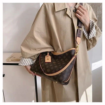 Beige Printed Commuter Tote, Large Capacity