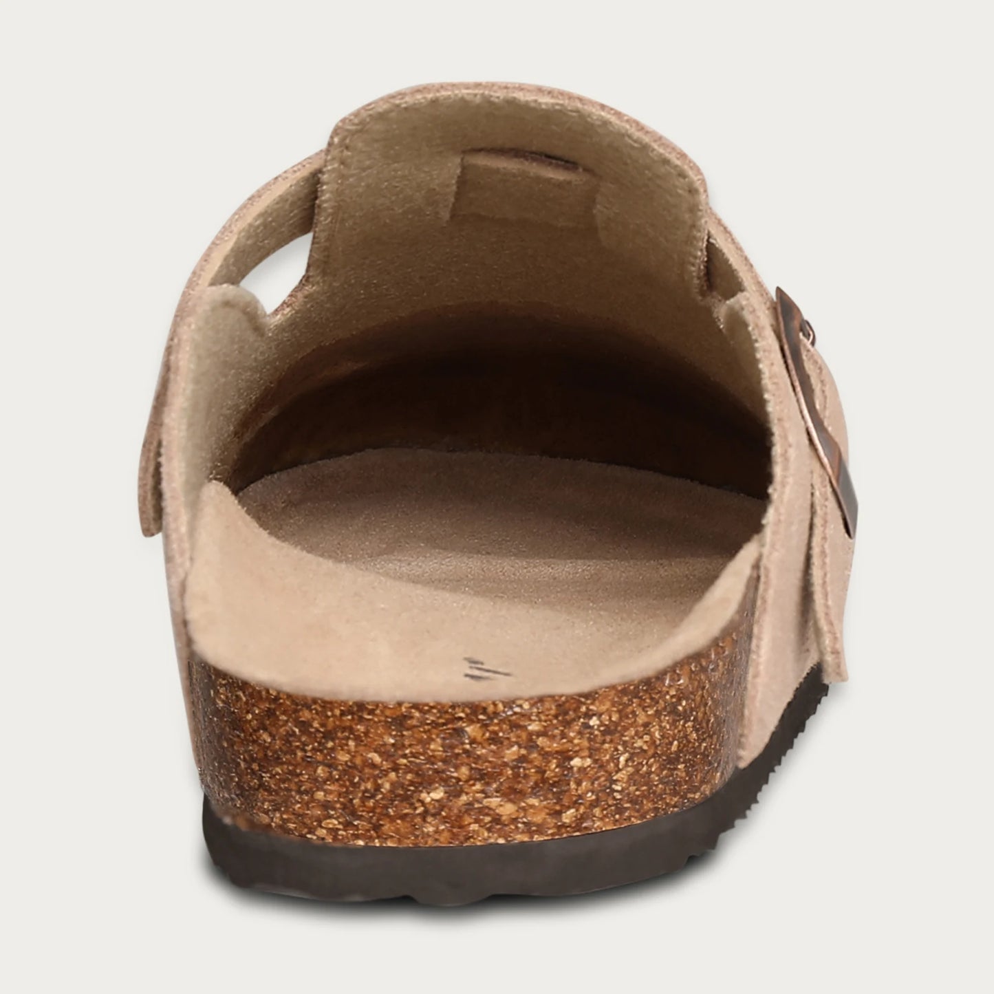 Men’s Suede Clogs — Soft Leather Cork Sandals with Arch Support