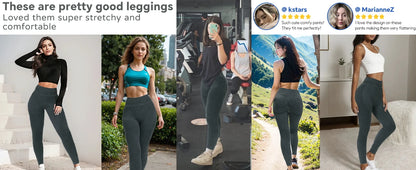 2-Pack Women’s High Waist Butt Lifting Seamless Yoga Leggings