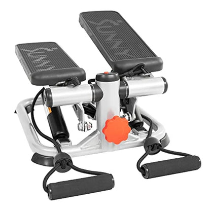 Mini Steppers with Digital Monitor and Resistance Bands, Compact Low-Impact Cardio Machines for Home Workouts