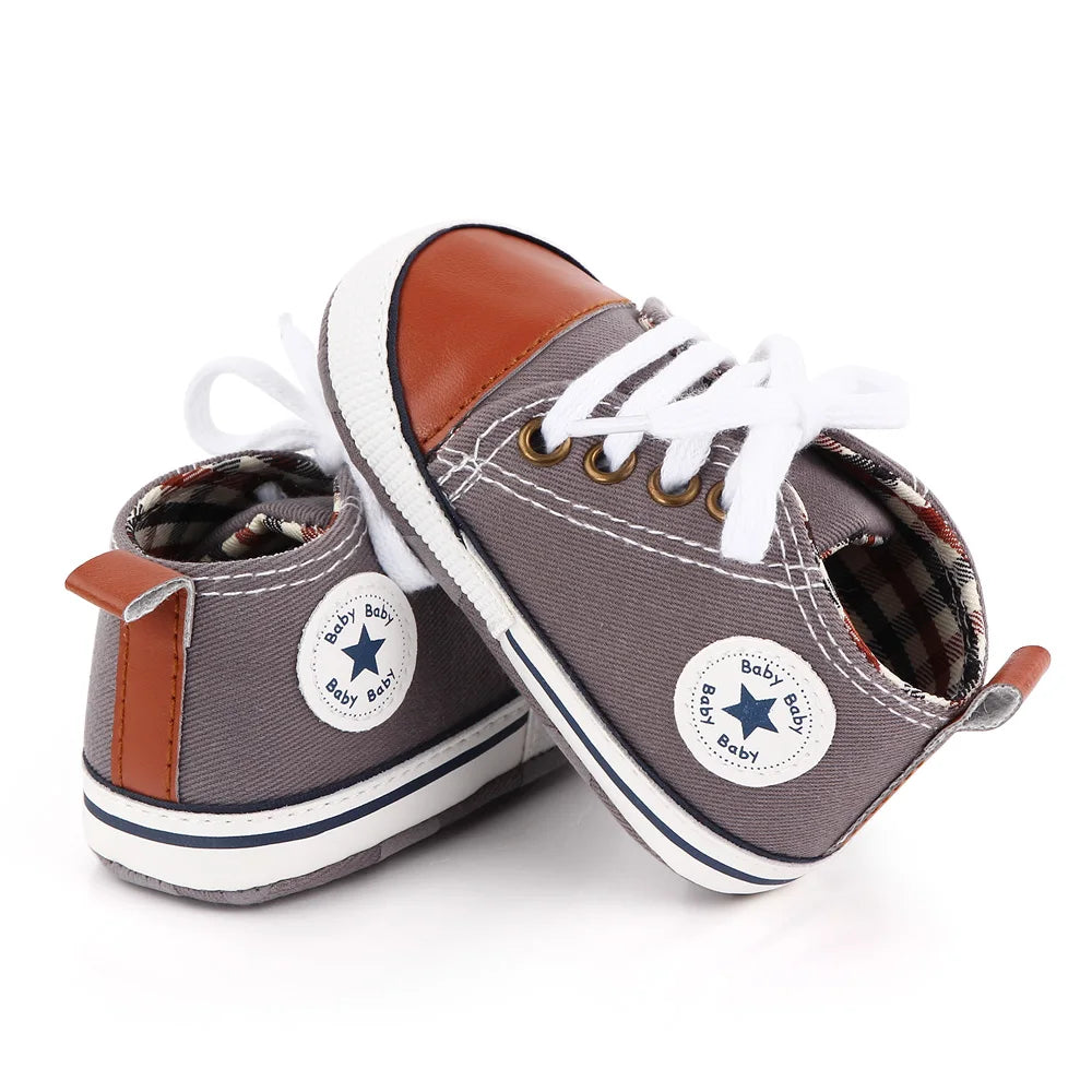 Classic Canvas Sneakers, Soft Sole First Walkers