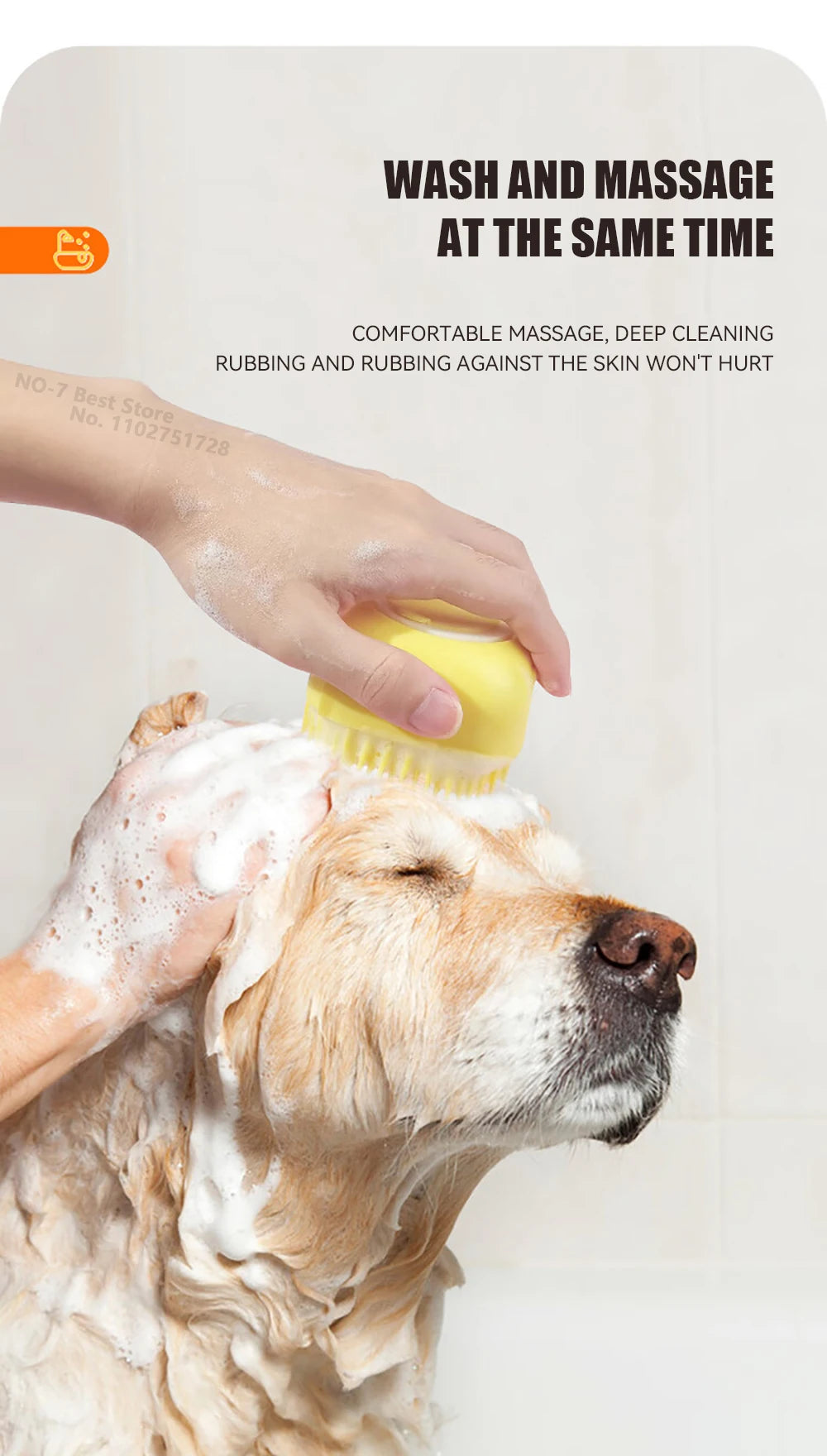Silicone Bathing Brush with Shampoo Dispenser