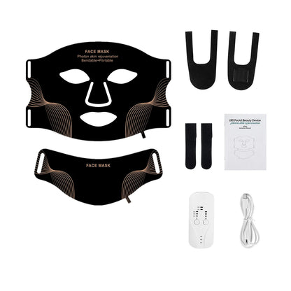 7-Color LED Silicone Face & Neck Mask – Wireless