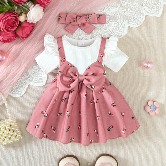 Floral Summer Dress & Headband Set, 0-24 Months