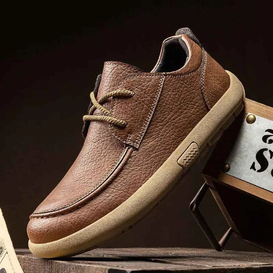 Men Anti-Slip Leather Shoes Flat Casual Footwear Men Brand Oxford Shoes Men Loafers Soft Comfortable Mens Business Shoes
