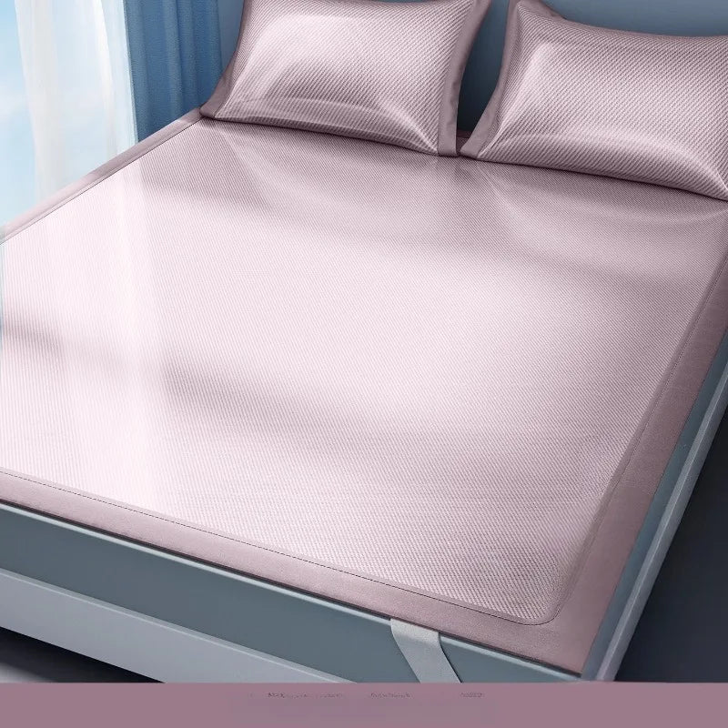 1PCS solid color ice silk mat summer student dormitory single bed sheet mat cool bed sheet