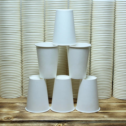 Disposable Paper Cups 210ml | 50/500/1000pcs Solid Color Hot Drinking Party Cups
