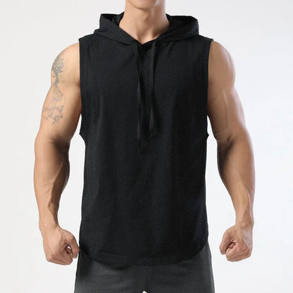 Solid Color 2023 Brand New Men's Tank Tops Vest Sleeveless Tees For Male Hooded Man Vests Tops Hip Hop Men Tank Top T shirt