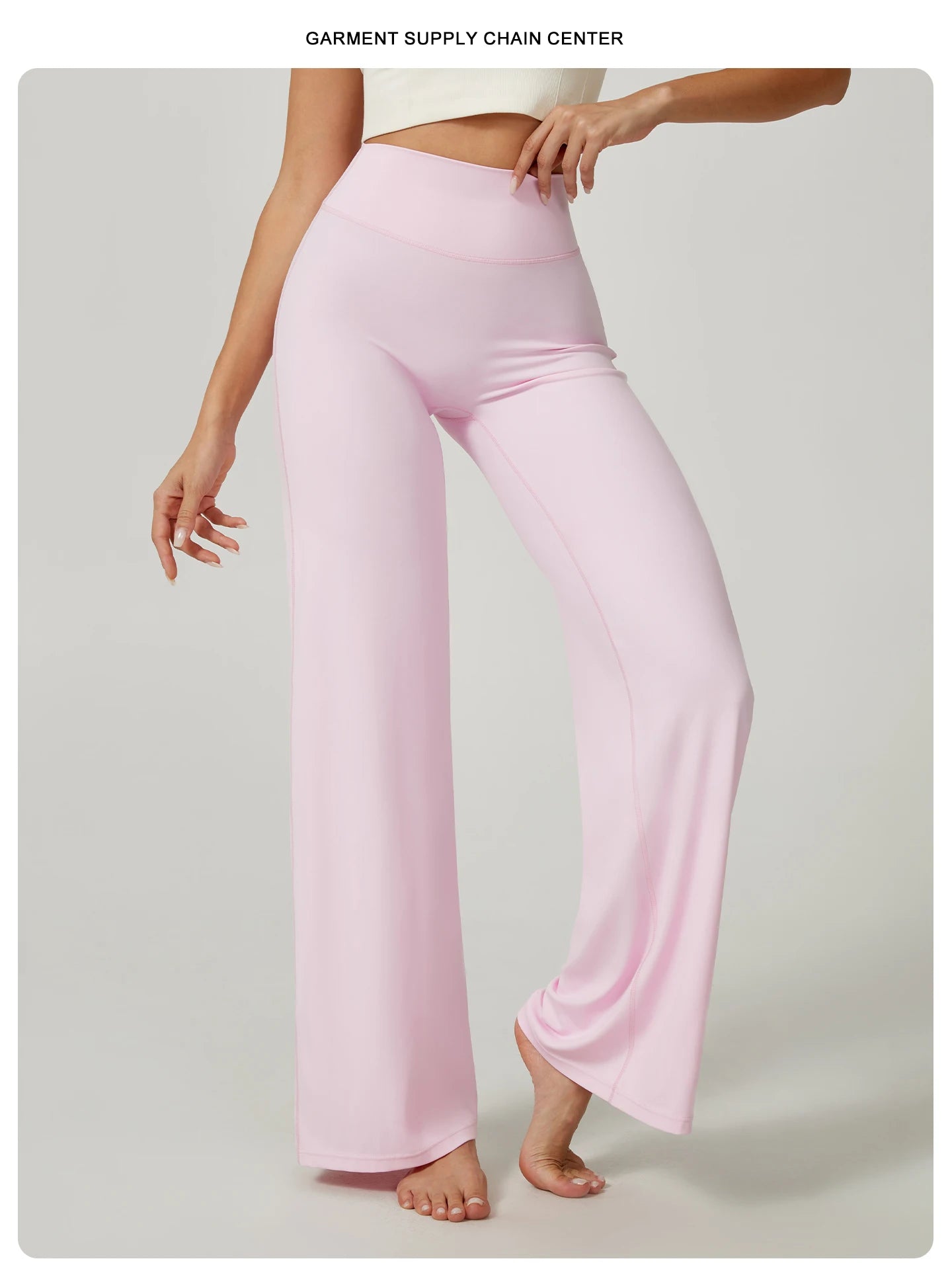 Women's High Waist Wide Leg Yoga Pants — Flare Leggings Tummy Control Lounge Pants