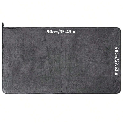 Oversized Dark Gray Microfiber Car Wash Cloth