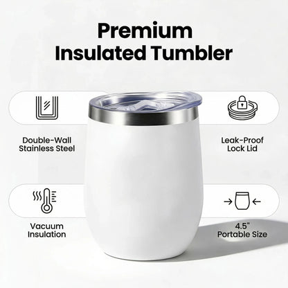 Egg Shaped Stainless Steel Vacuum Flask 360ml – Double Wall Insulated Travel Mug