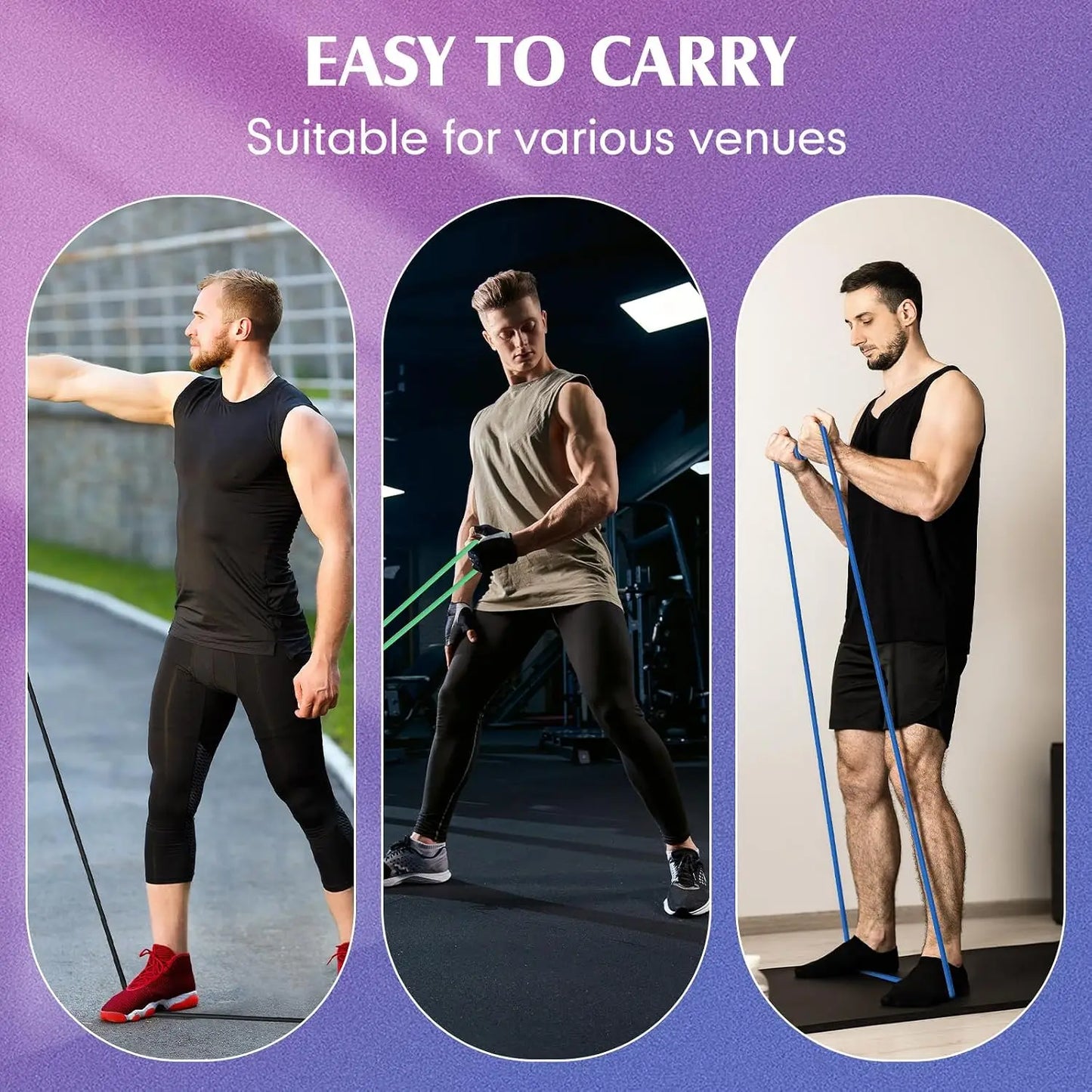 10 Pcs Resistance Bands with Handles, 5 Levels for Home Gym Yoga Pilates