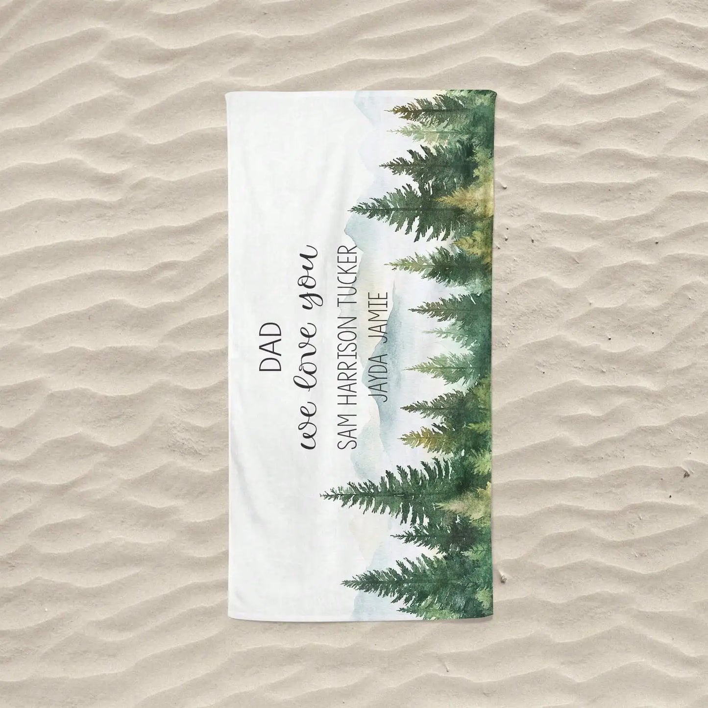 Personalized Father's Day Beach Towel — Custom Summer Gift for Dad